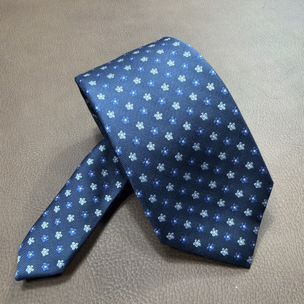 Bespoke Blue Necktie Mens Formalwear Wedding Office SLIM SKINNY 3" Width New